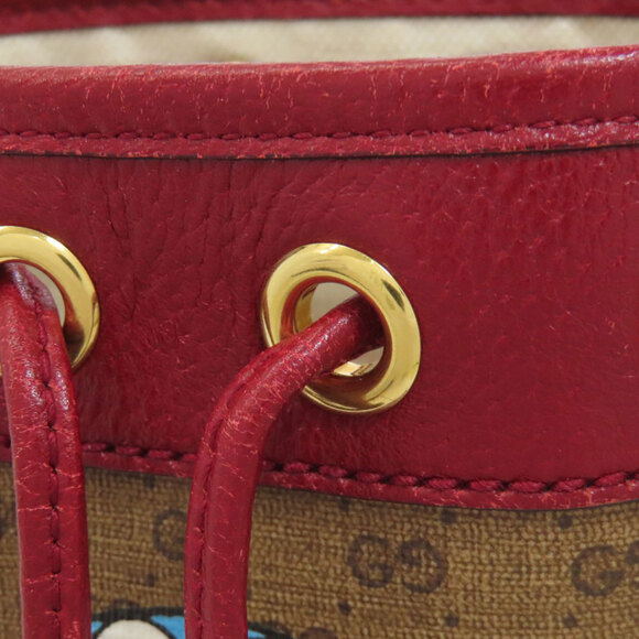 Gucci 647801 Drawstring Shoulder Bag, Doraemon Collaboration, PVC/Leather, Wo... - Picture 11 of 16